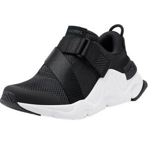 Sorel Women's Kinetic Rnegd Strap Shoes Sneakers in Black White